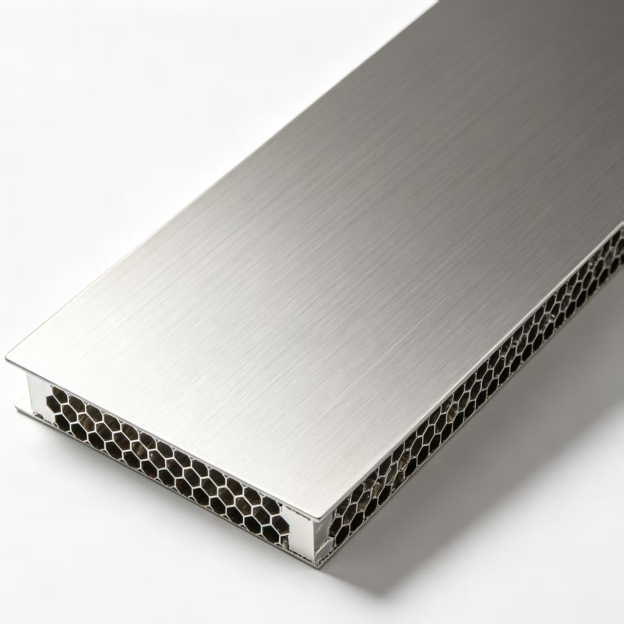 Brushed Titanium Honeycomb Panels
