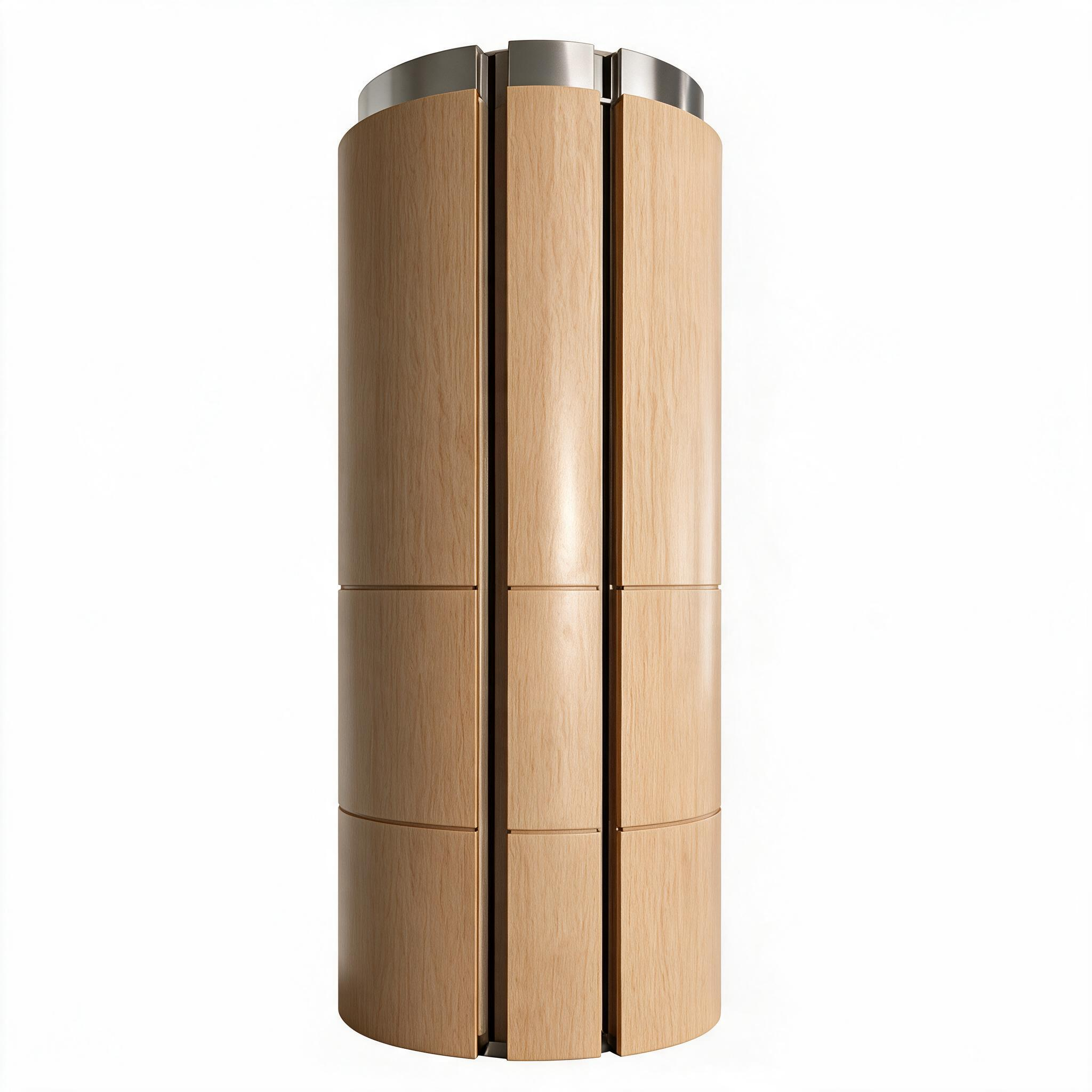 Column-wrapping Wood Grain Aluminum Panel