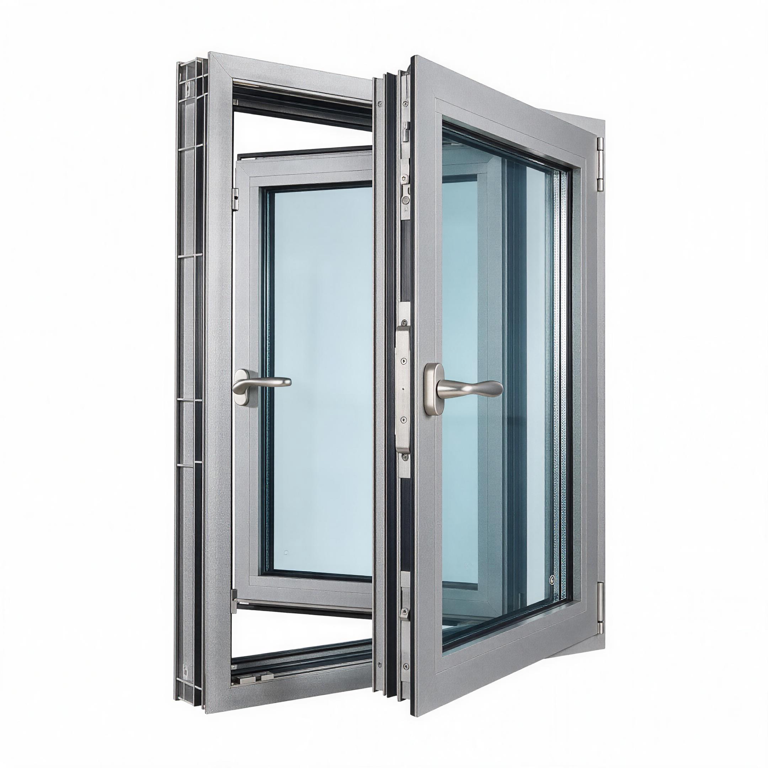 High-Rise Reinforced Aluminum Casement Windows for Wind Resistance