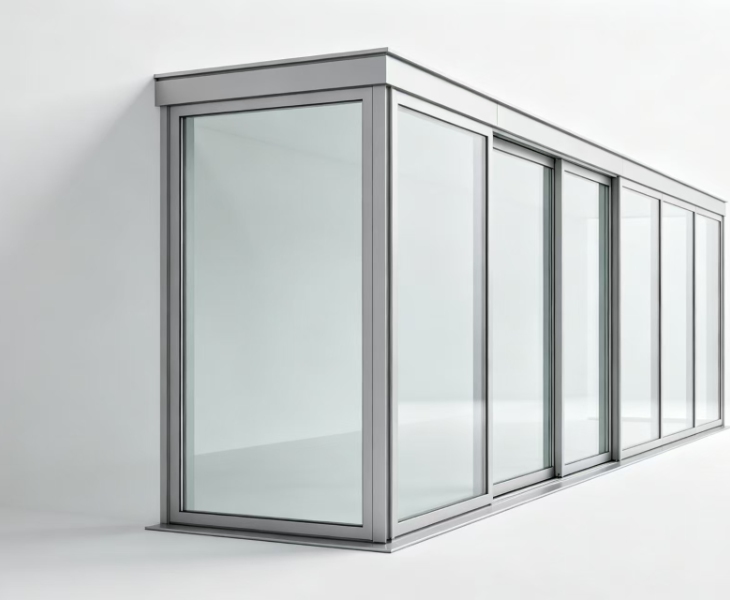 Large Glazing with a Stable Fixed-Frame Structure