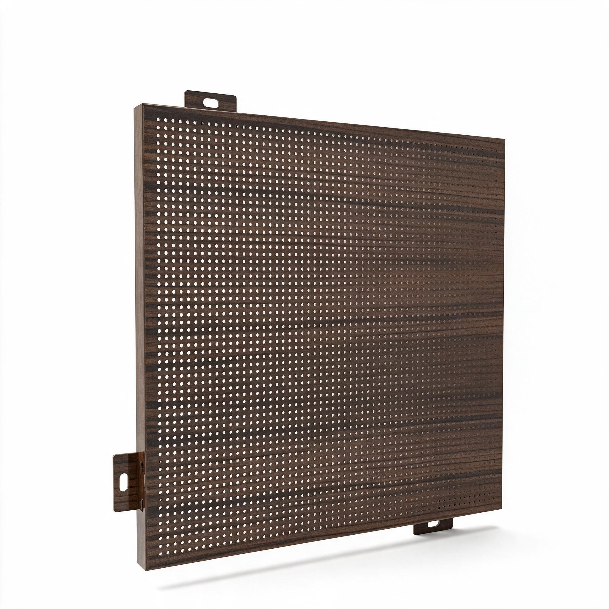 Perforated Wood Grain Aluminum Panel