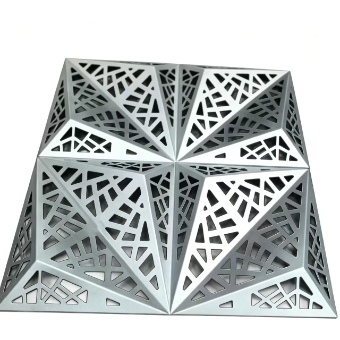 Triangular Aluminum Carved Panel